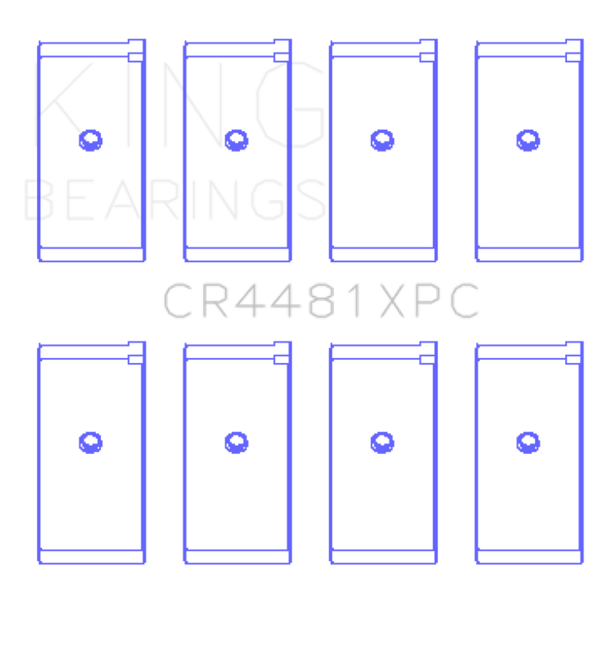King Engine Bearings Mitsubishi 4G63/4G64/->1992 (Size +.026mm) Connecting Rod Bearing Set - CR4481XPC.026 Photo - Primary