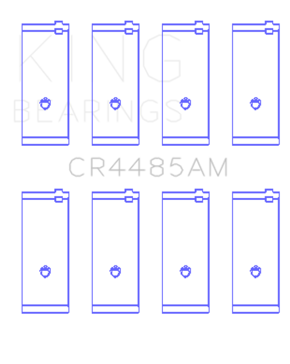 King Engine Bearings Mazda Ma/Vb/(Size +0.50mm) Connecting Rod Bearing Set - CR4485AM0.5 Photo - Primary