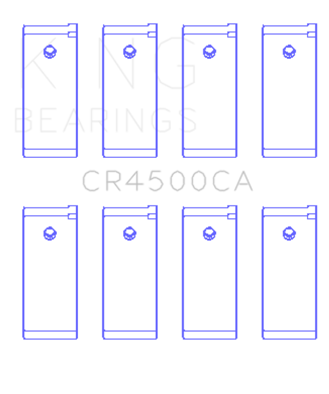 King Engine Bearings Nissan Yd22/Yd25 (Size +0.50mm) Connecting Rod Bearing Set - CR4500CA0.5 Photo - Primary