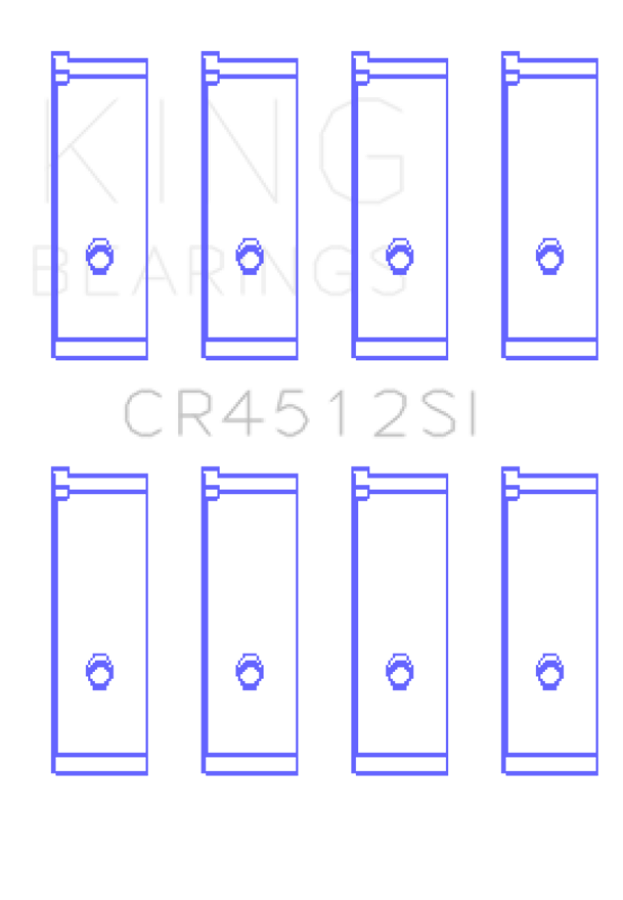 King Engine Bearings Honda D17A1/2 1.7L 16V (Size +0.25mm) Connecting Rod Bearing Set - CR4512SI0.25 Photo - Primary