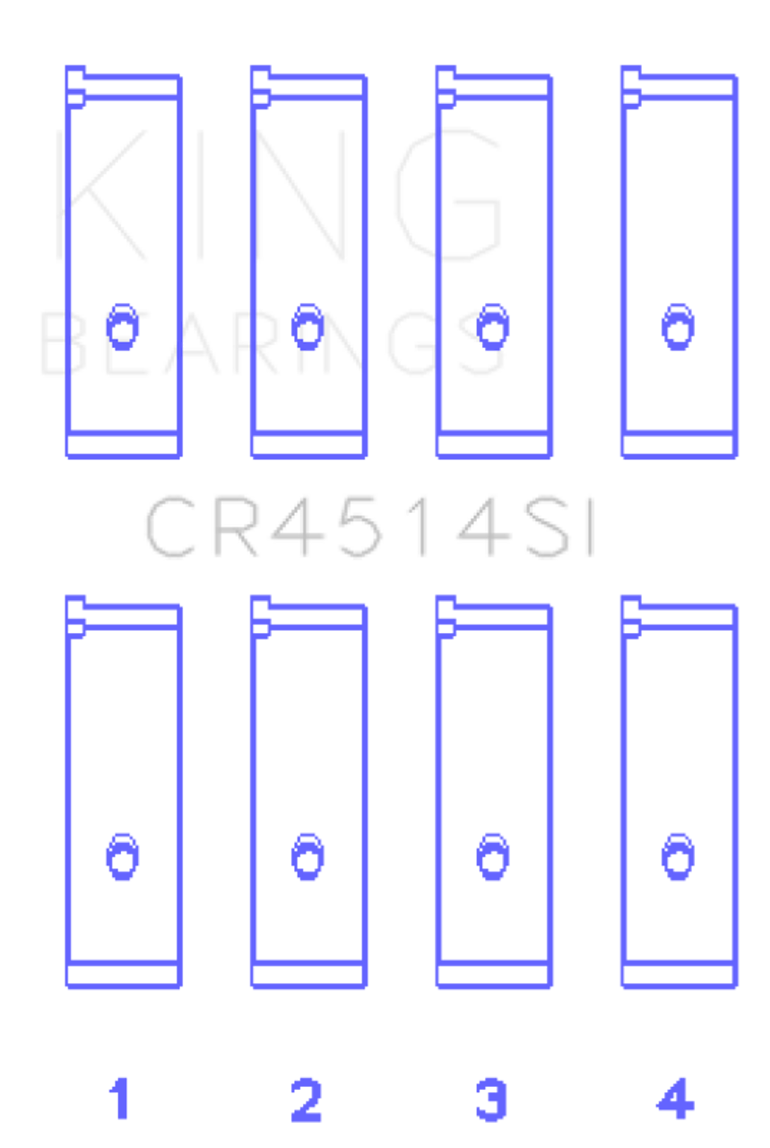 King Engine Bearings Toyota 1Azfe/2Azfe (Size +0.25mm) Connecting Rod Bearing Set - CR4514SI0.25 Photo - Primary