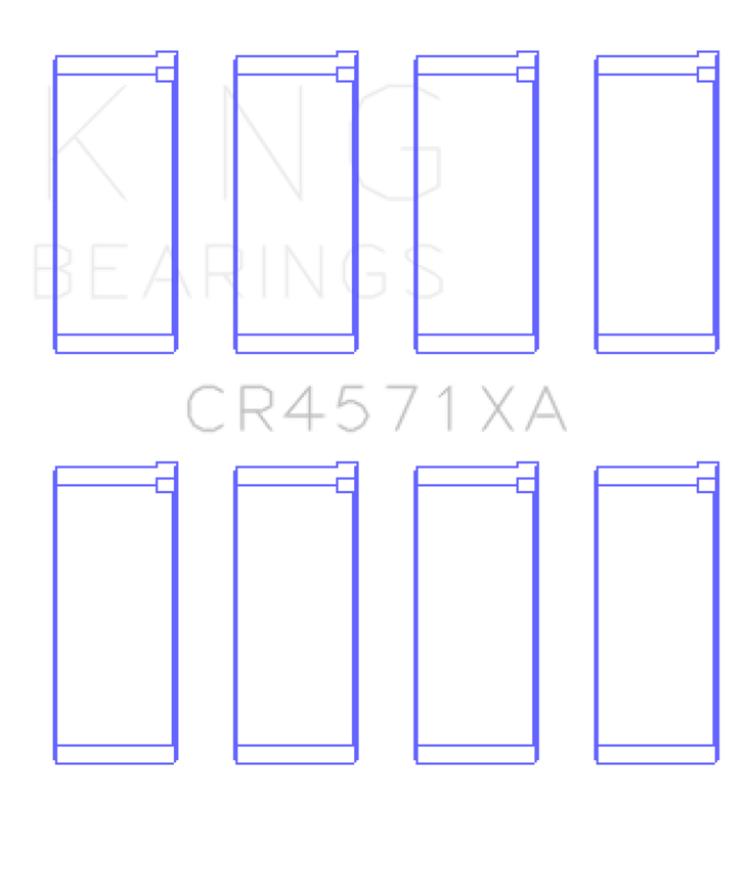 King Engine Bearings Mitsubishi 4D56 (Size +0.25mm) Connecting Rod Bearing Set - CR4571XA0.25 Photo - Primary