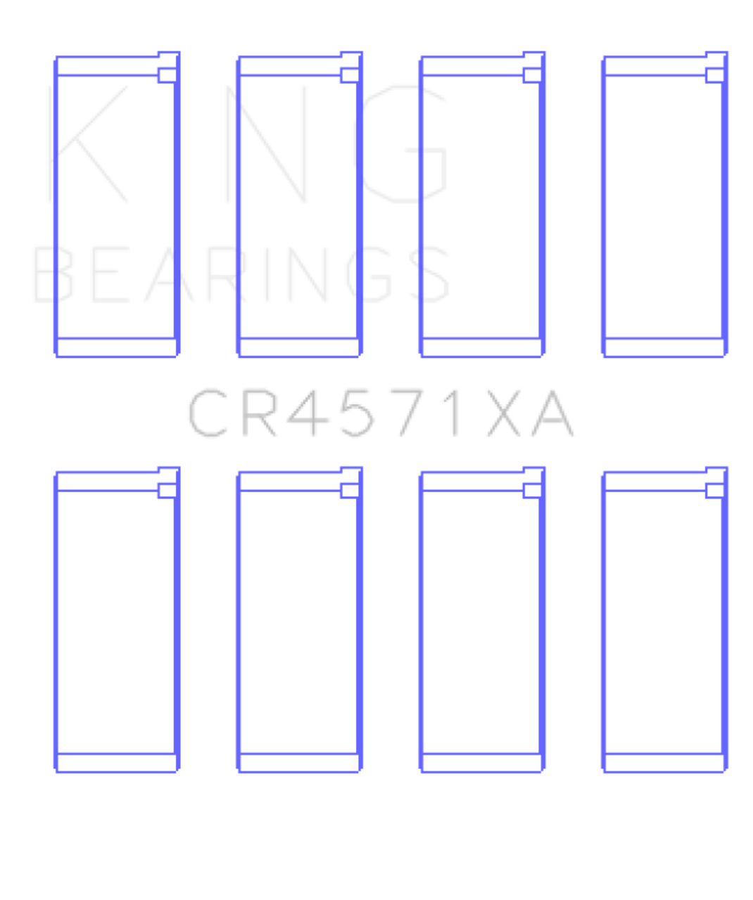 King Engine Bearings Mitsubishi 4D56 (Size +0.50mm) Connecting Rod Bearing Set - CR4571XA0.5 Photo - Primary