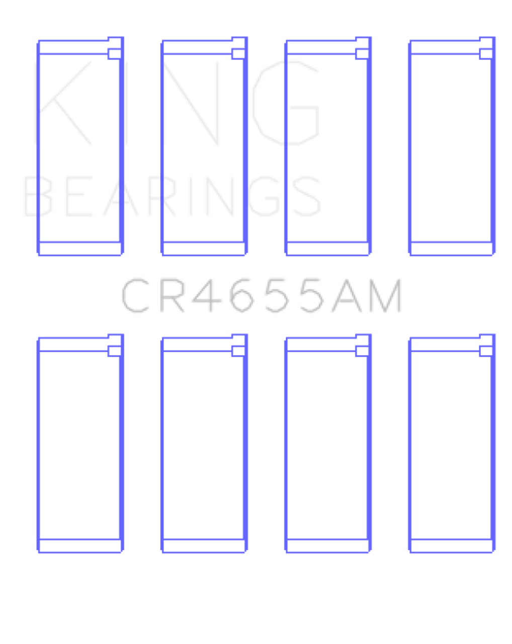 King Engine Bearings Hyundai G4Ed/G4Ae/G4Ek/G4Fk (Size +0.75mm) Connecting Rod Bearing Set - CR4655AM0.75 Photo - Primary