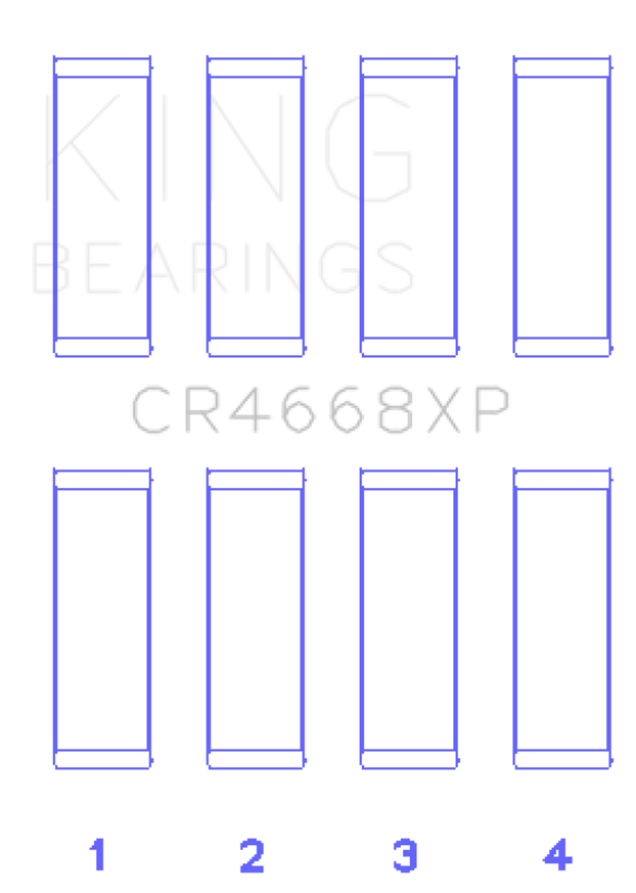 King Engine Bearings Hyundai G4Ke/G4Kc (Size STDX) Connecting Rod Bearing Set - CR4668XPSTDX Photo - Primary