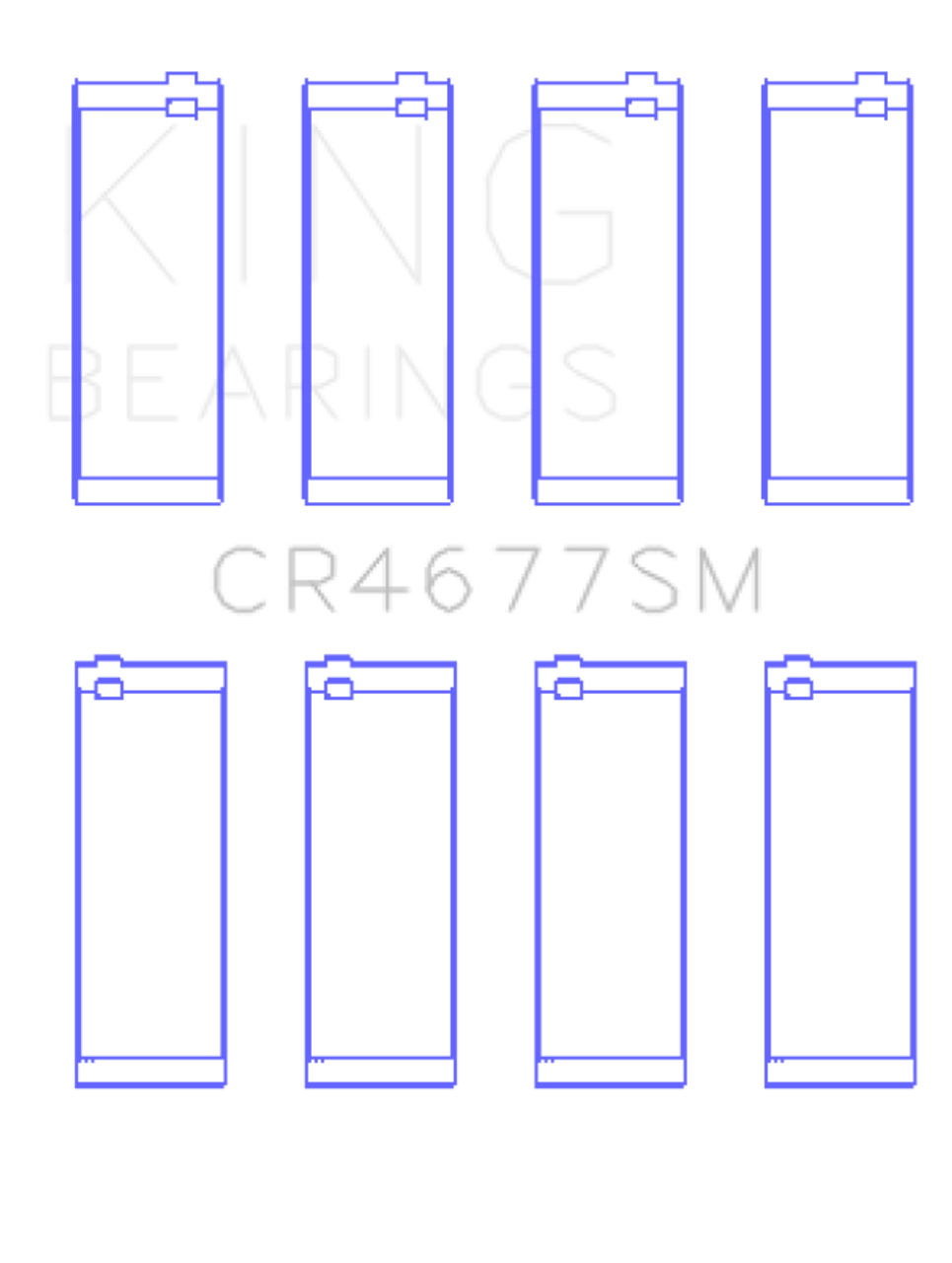 King Engine Bearings Opel 1.6 Turbo A16LET A16NET Z16LET (Size +0.25mm) Connecting Rod Bearing Set - CR4677SM0.25 Photo - Primary