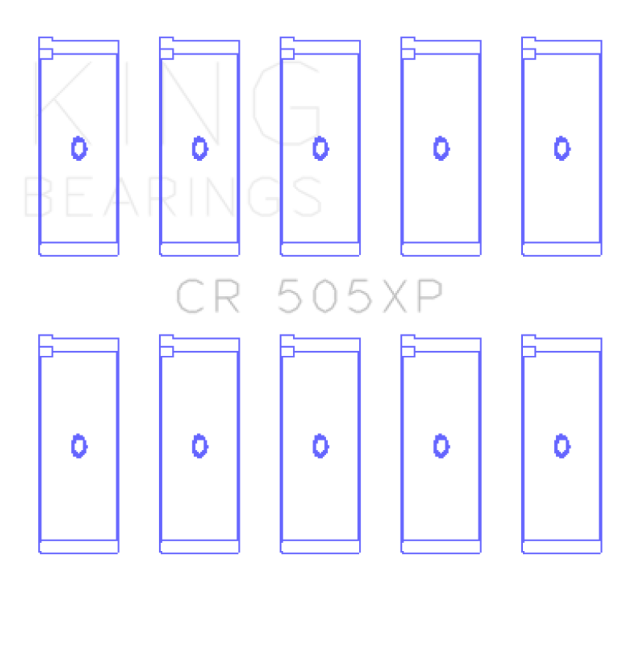 King Engine Bearings Audi Abb/Abm/Adp/Pp/Rn (Size +.026mm) Connecting Rod Bearing Set - CR505XP.026 Photo - Primary
