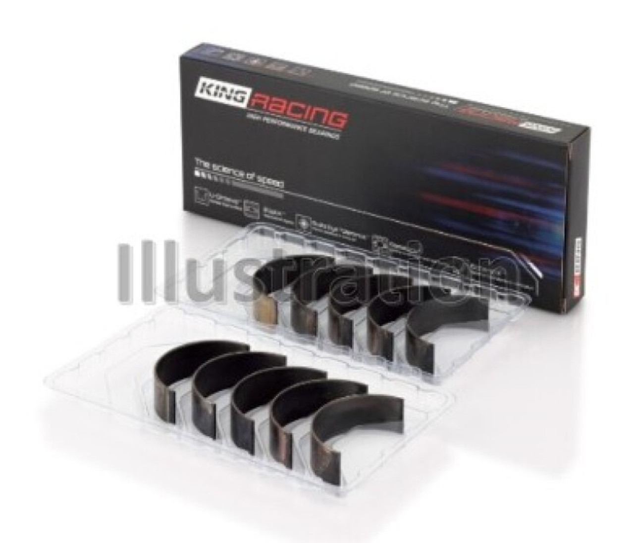 King Engine Bearings Ford St 2.5L Turbo Hyda (Size +0.50mm) Connecting Rod Bearing Set - CR509XP0.5 Photo - Primary