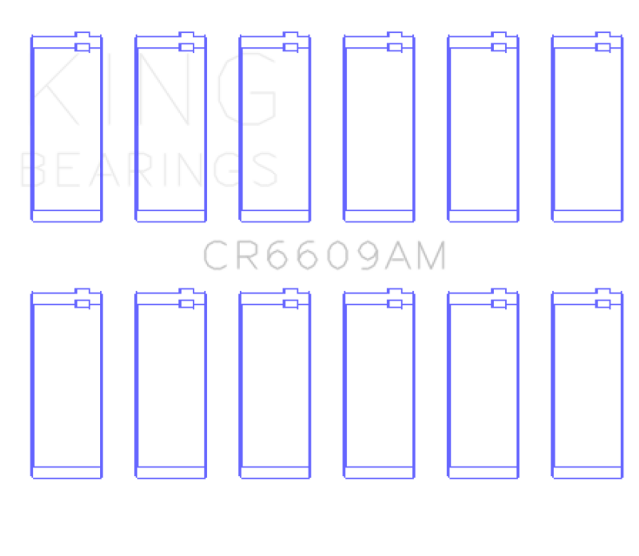 King Engine Bearings BMW M30/M32/B35 (Size +0.25mm) Connecting Rod Bearing Set - CR6609AM0.25 Photo - Primary