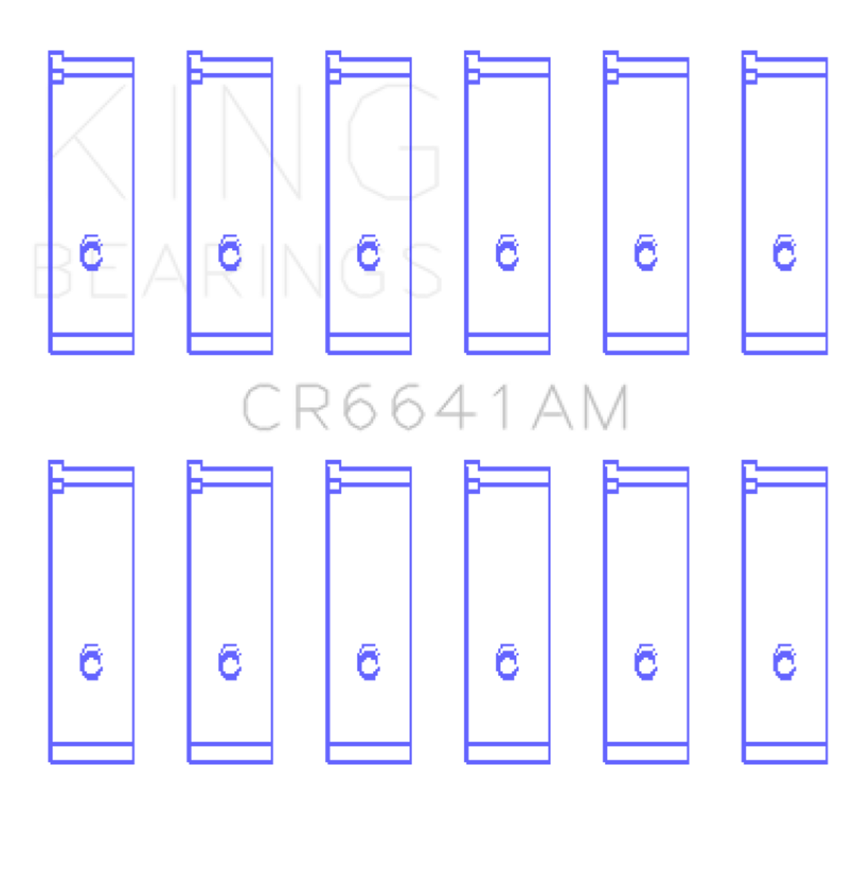 King Engine Bearings Toyota 3Vze (Size +0.25mm) Connecting Rod Bearing Set - CR6641AM0.25 Photo - Primary