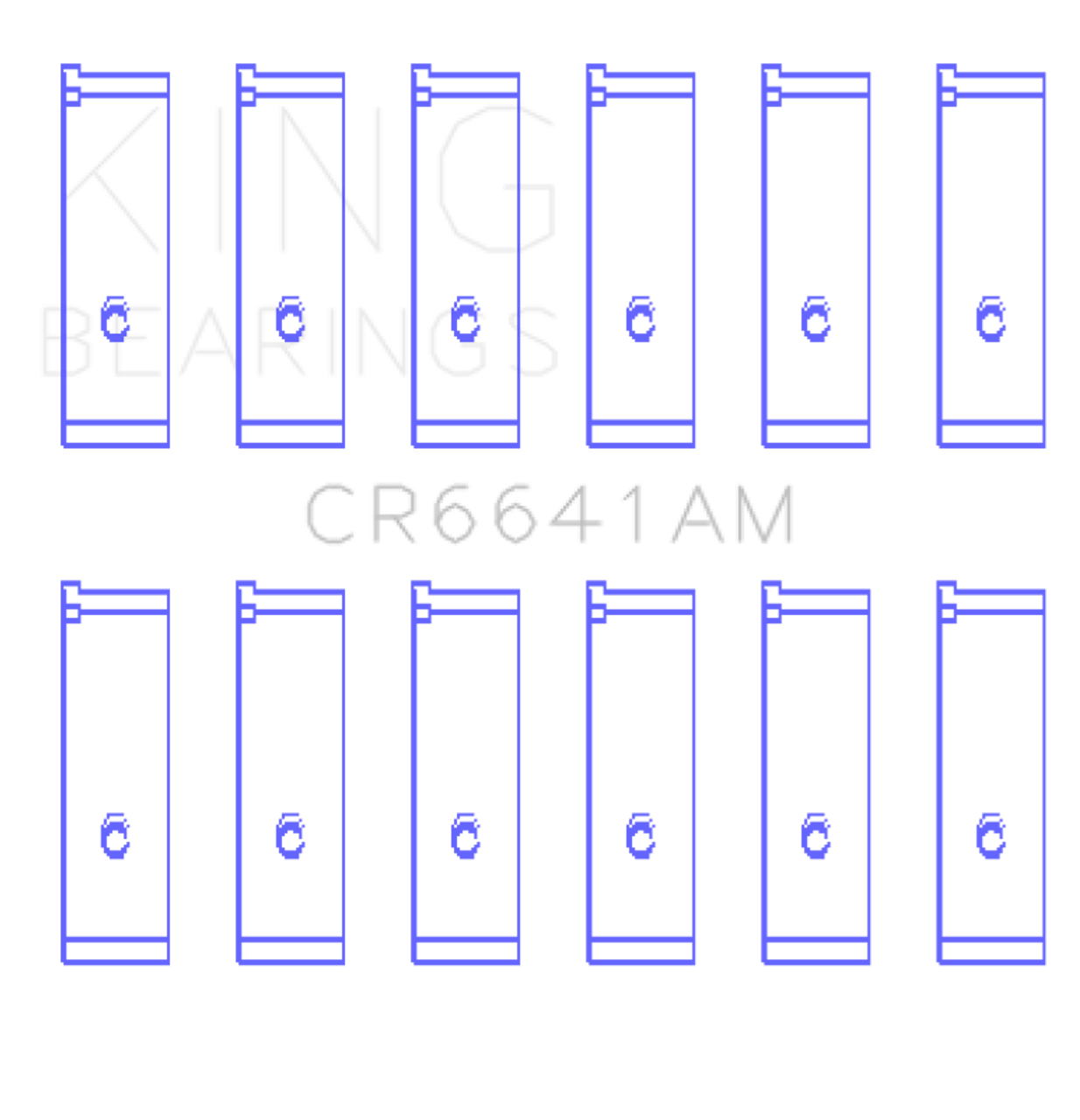 King Engine Bearings Toyota 3Vze (Size +0.75mm) Connecting Rod Bearing Set - CR6641AM0.75 Photo - Primary