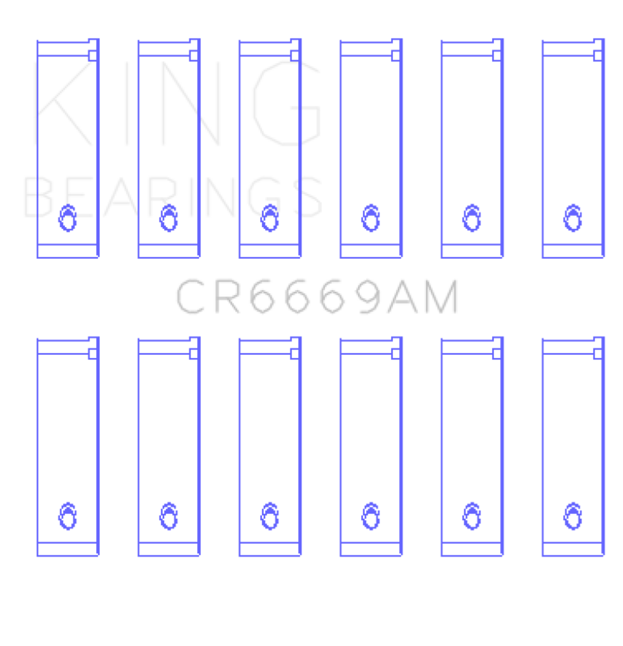 King Engine Bearings Toyota 3Vze 2958Cc (Size +0.75mm) Connecting Rod Bearing Set - CR6669AM0.75 Photo - Primary