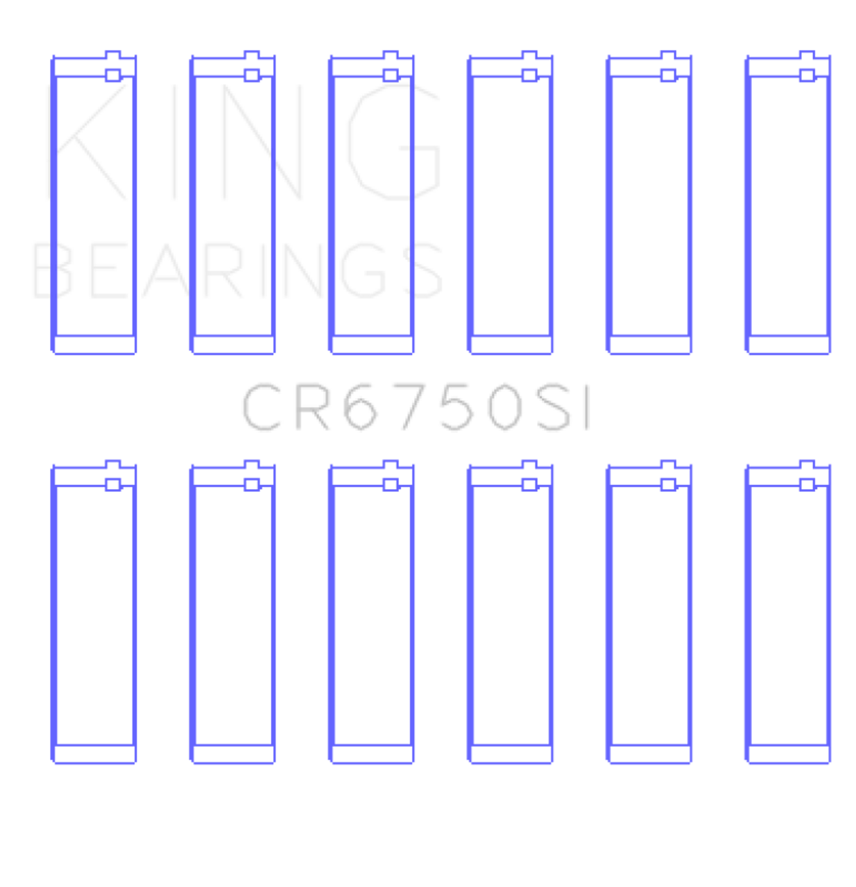 King Engine Bearings Opel X30Xe (Ecotech) (Size +0.25mm) Connecting Rod Bearing Set - CR6750SI0.25 Photo - Primary