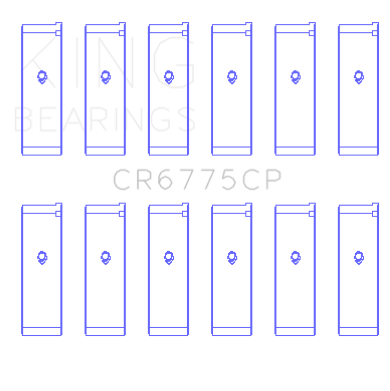 King Engine Bearings Nissan Vq35DE (Size +0.25mm) Connecting Rod Bearing Set - CR6775CP0.25 Photo - Primary