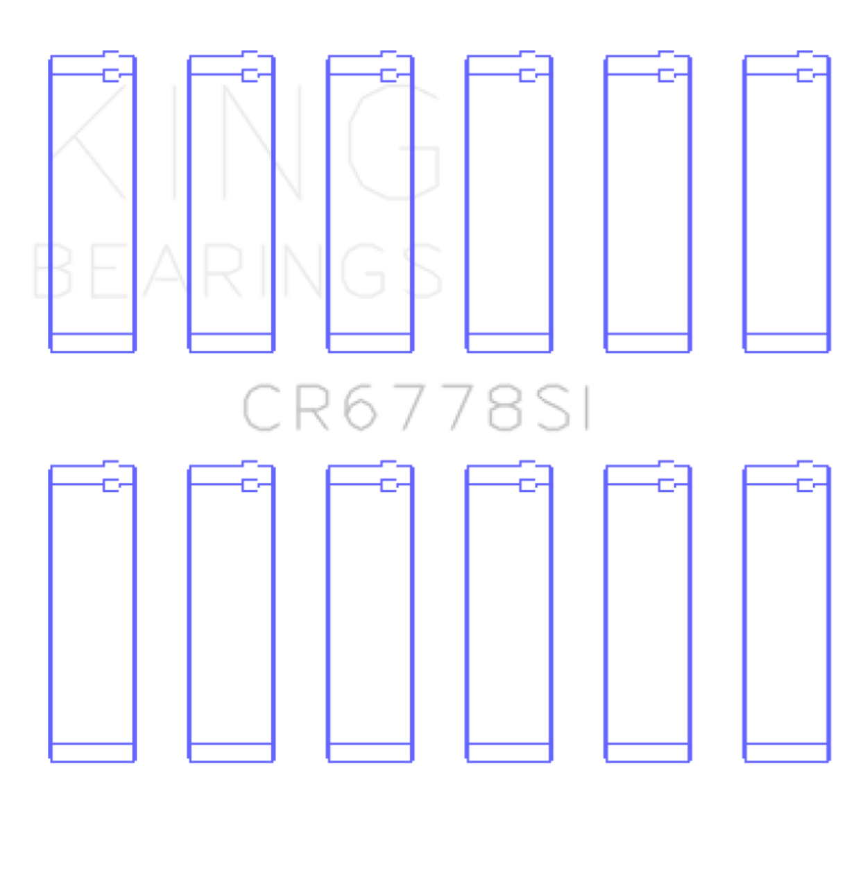 King Engine Bearings Audi Acz/Aah/Ack/Aej/Asn/Ltr (Size +0.25mm) Connecting Rod Bearing Set - CR6778SI0.25 Photo - Primary