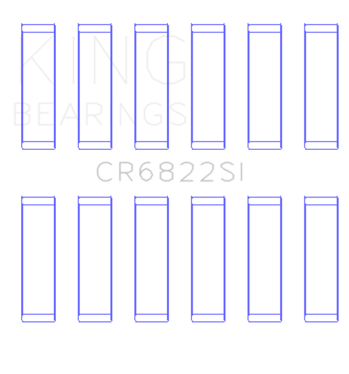 King Engine Bearings Chrysler 226 (3.7L) (Size +0.50mm) Connecting Rod Bearing Set - CR6822SI0.5 Photo - Primary
