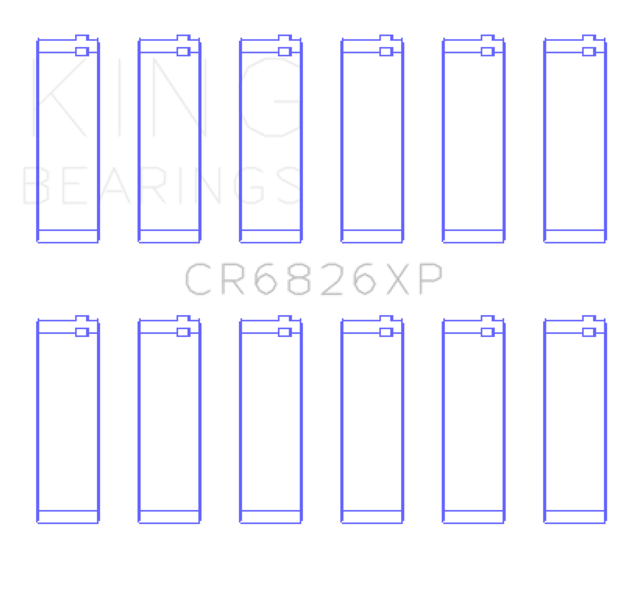 King Engine Bearings Gm/HolDEn 3.6 Lf4/Lfx/Lgx (Size +0.25mm) Connecting Rod Bearing Set - CR6826XP0.25 Photo - Primary