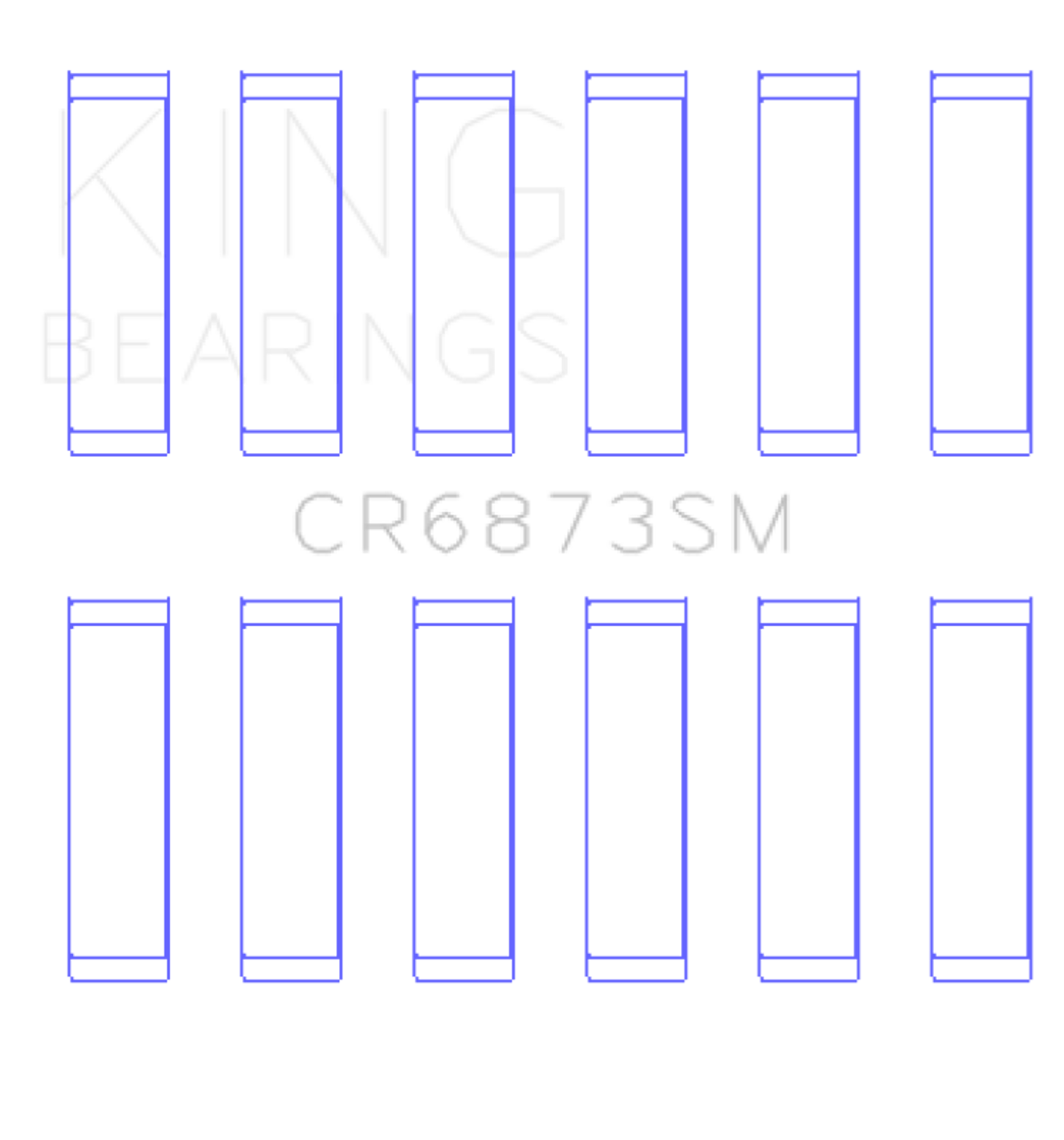 King Engine Bearings Toyota 2Gr-Fe/3Gr-Fe (Size +0.25mm) Connecting Rod Bearing Set - CR6873SM0.25 Photo - Primary