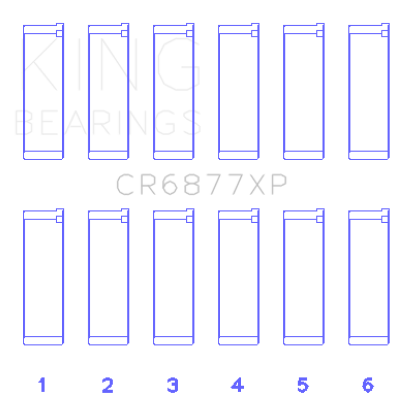 King Engine Bearings BMW S54B32 3.2L (Size STDX) Connecting Rod Bearing Set - CR6877XPSTDX Photo - Primary