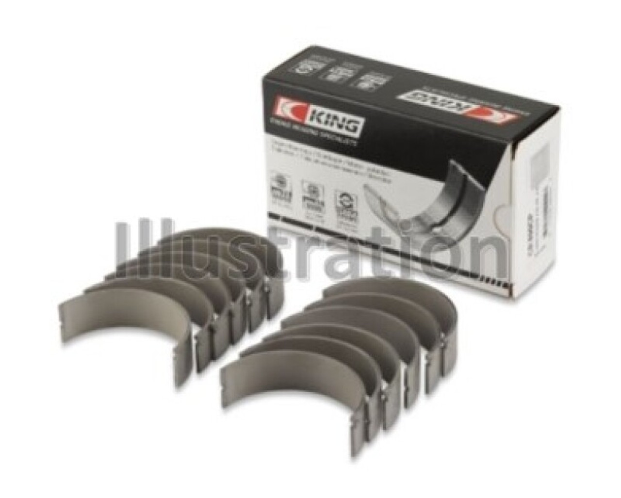 King Engine Bearings Mercedes Benz M 276 DE35 Sputter Replacement (Size +0.25mm) Conrod Bearing Set - CR6886SV0.25 Photo - Primary