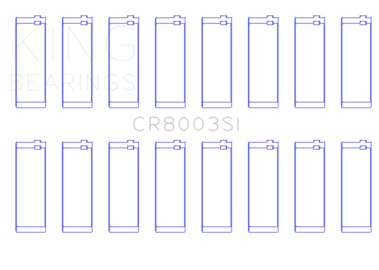 King Engine Bearings Gmc 281 (Size +0.75mm) Connecting Rod Bearing Set - CR8003SI0.75 Photo - Primary