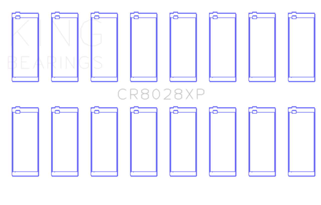 King Engine Bearings ChevrolET Custom Performance (Size STDX) Connecting Rod Bearing Set - CR8028XPSTDX Photo - Primary