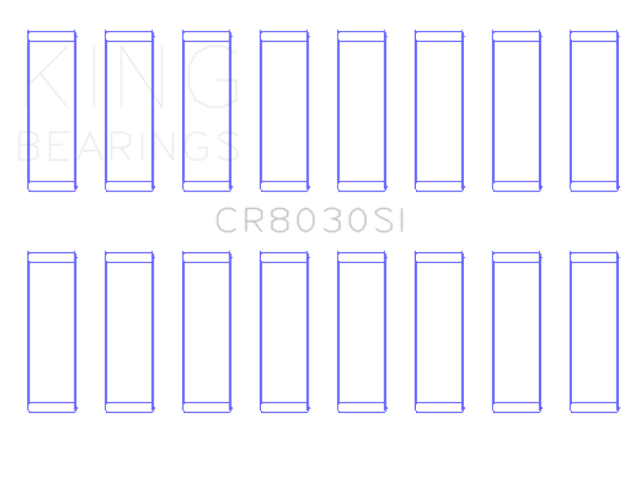King Engine Bearings Chrysler Jeep V8 287 4.7L (Size +0.50mm) Connecting Rod Bearing Set - CR8030SI0.5 Photo - Primary