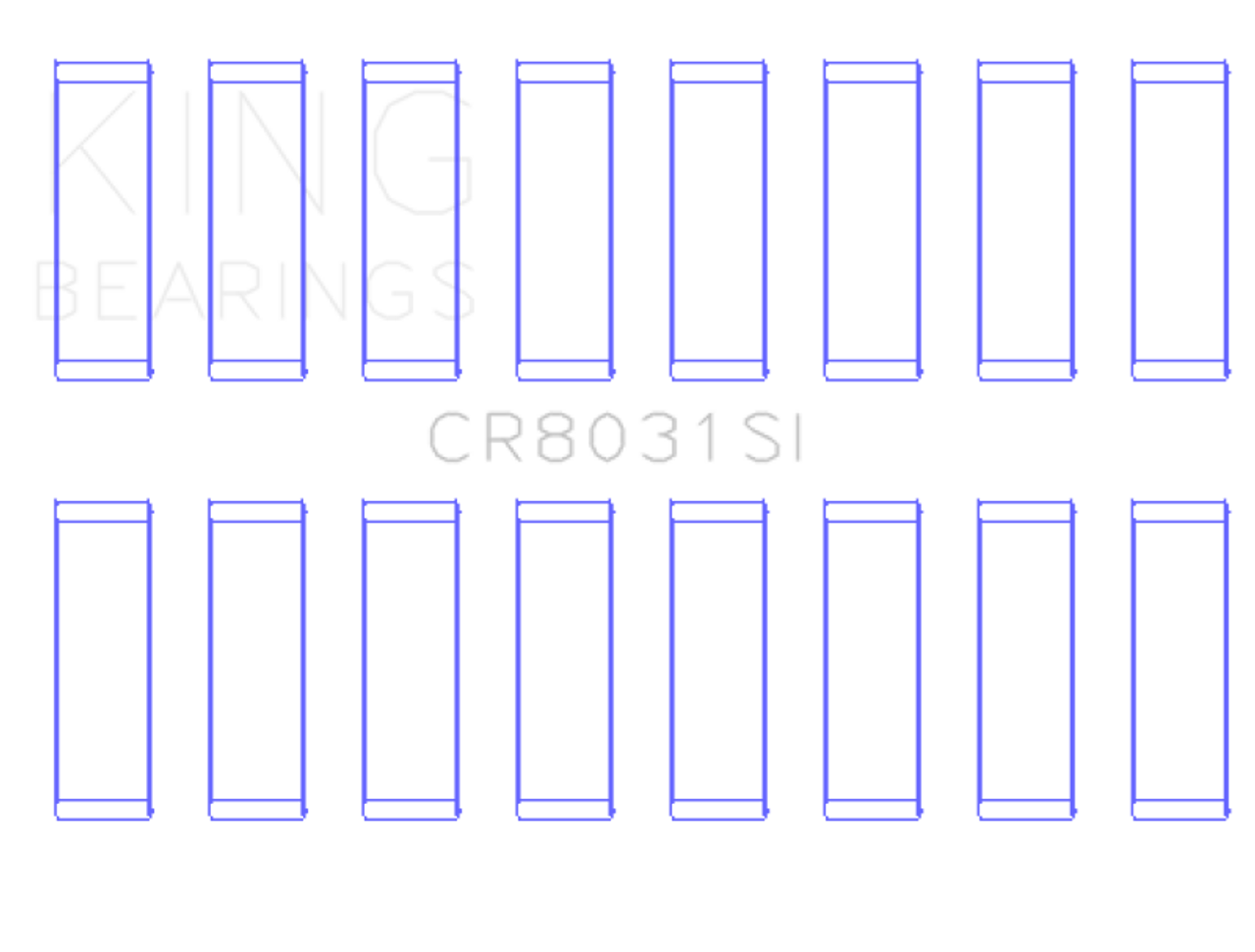 King Engine Bearings Chrysler Jeep V8 287 4.7L (Od+.002in) (Size +0.75mm) Connecting Rod Bearing Set - CR8031SI0.75 Photo - Primary