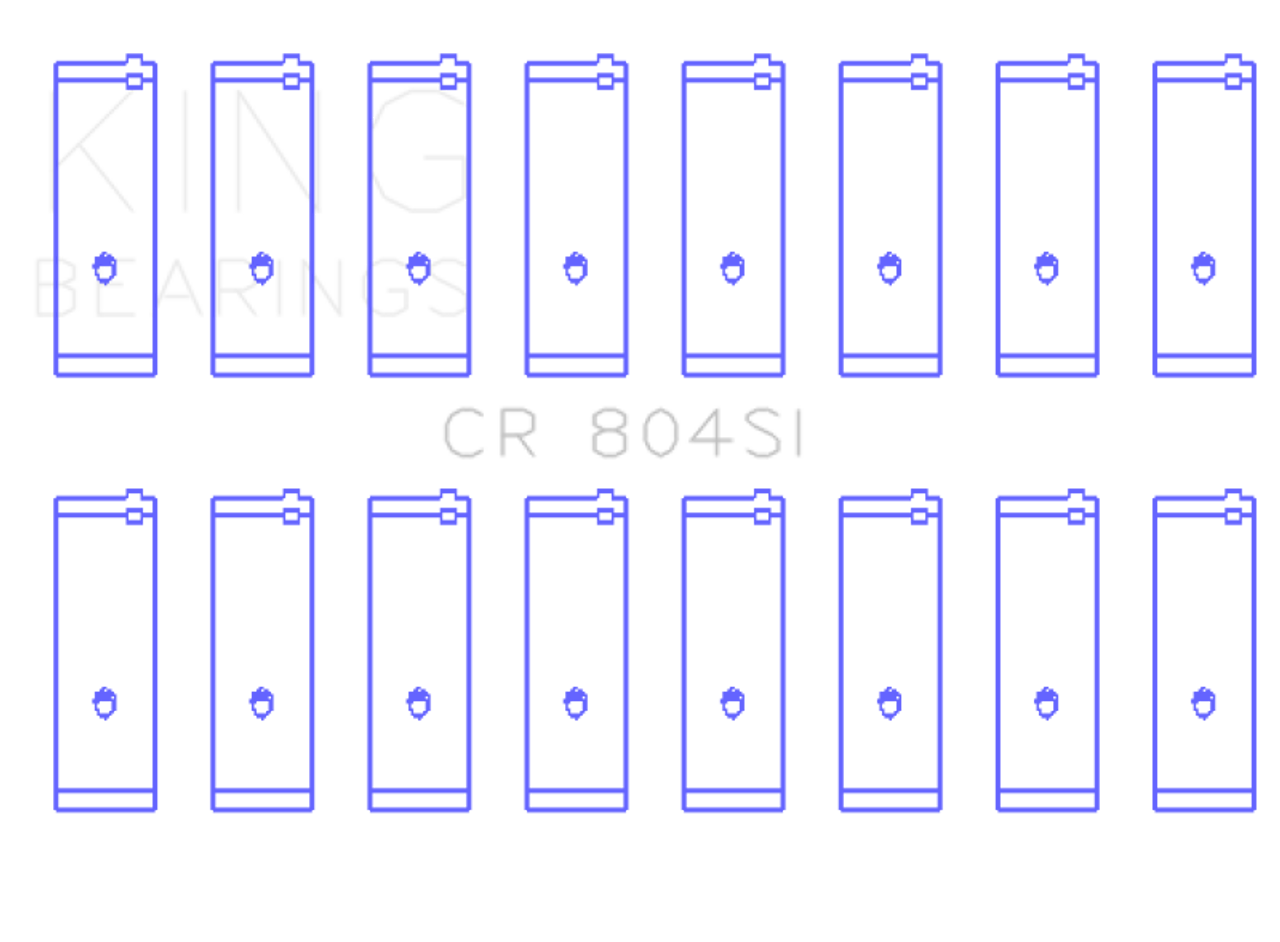 King Engine Bearings Ford 260Ci 289Ci 302 5.0L Windsor (Size STDX) Connecting Rod Bearing Set - CR804SISTDX Photo - Primary
