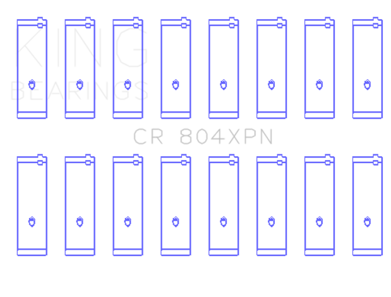 King Engine Bearings Ford 260Ci 289Ci 302 5.0L Windsor (Size STDX) Connecting Rod Bearing Set - CR804XPNSTDX Photo - Primary