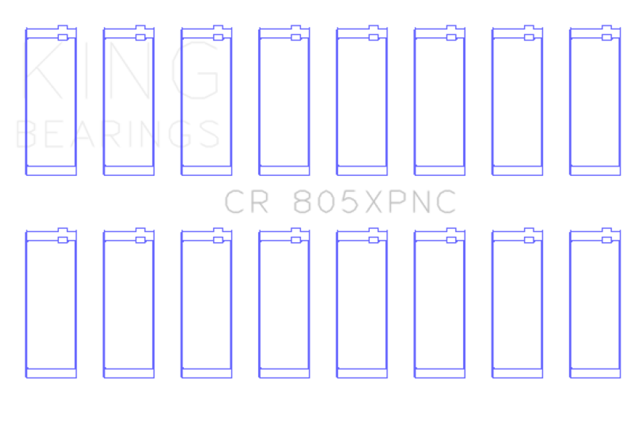 King Engine Bearings Chrysler 273Ci 318Ci 340Ci 360Ci (Size STDX) Connecting Rod Bearing Set - CR805XPNCSTDX Photo - Primary