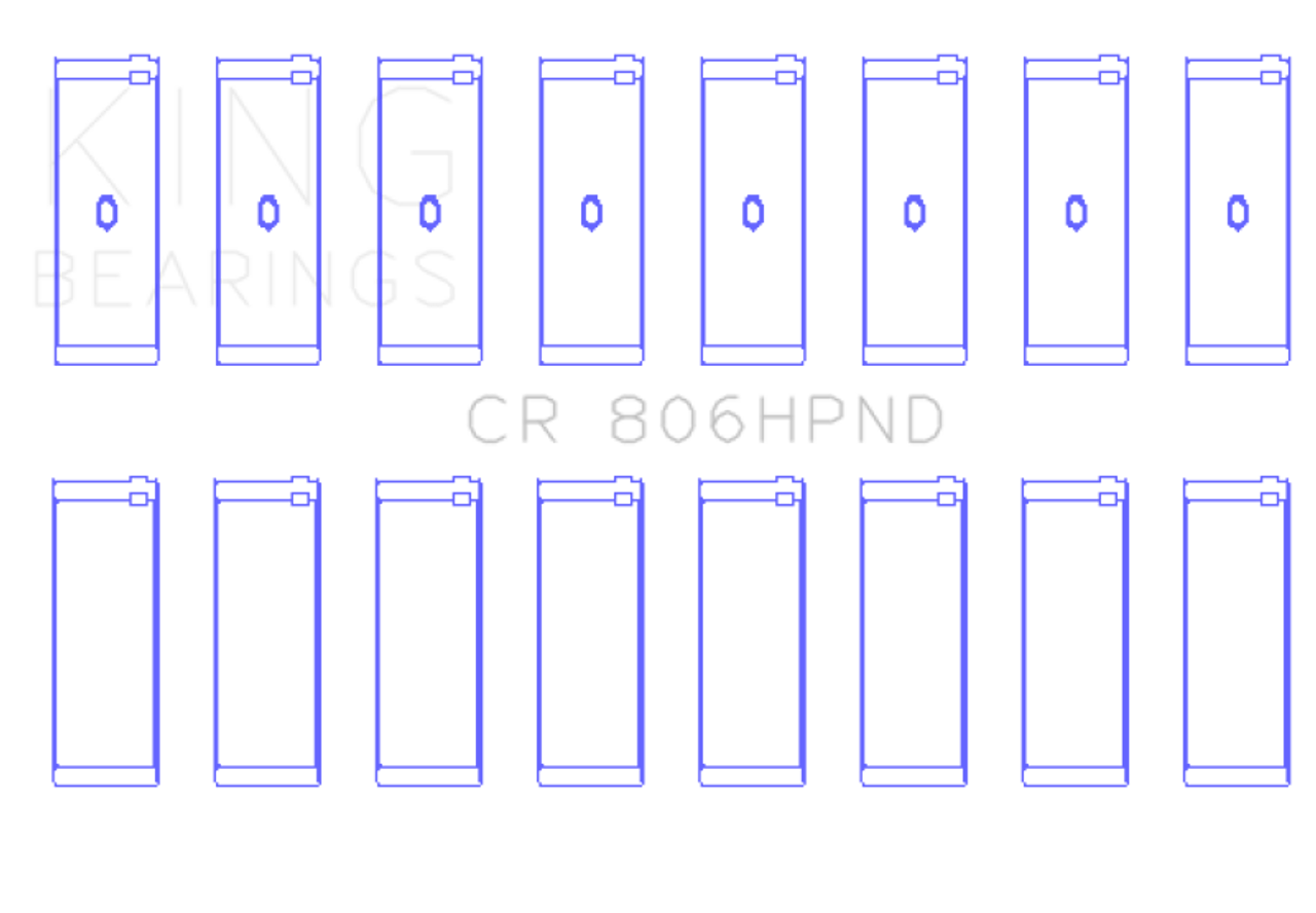 King Engine Bearings Chrysler 361Ci 383Ci (Size STDX) Connecting Rod Bearing Set - CR806HPNDSTDX Photo - Primary