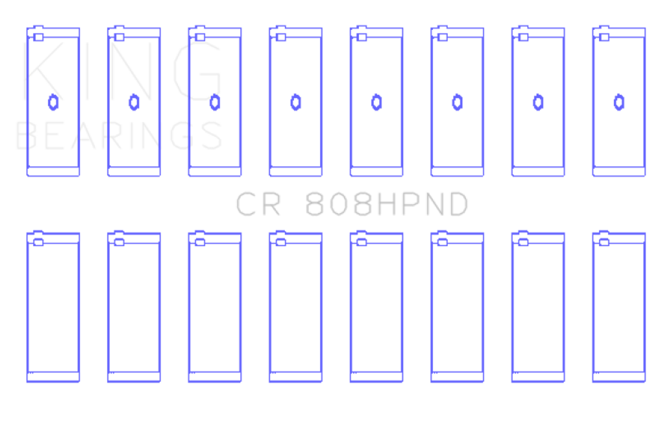 King Engine Bearings ChevrolET BBC 369-502 Gen Iv/V/Vi(Size STDX) Connecting Rod Bearing Set - CR808HPNDSTDX Photo - Primary