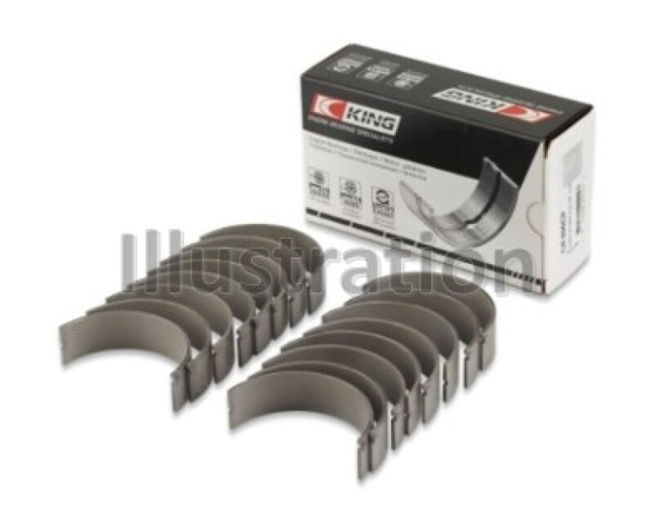 King Engine Bearings General Motors 250/273/300 16V (Size +0.25mm) Connecting Rod Bearing Set - CR819CP0.25 Photo - Primary