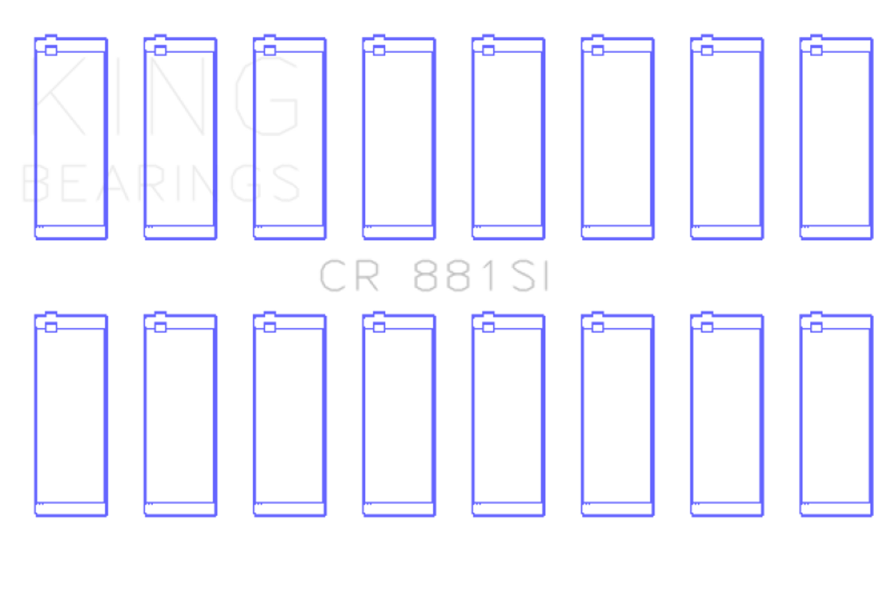 King Engine Bearings Ford 281Ci/330Ci (Size +0.25mm) Connecting Rod Bearing Set - CR881SI0.25 Photo - Primary