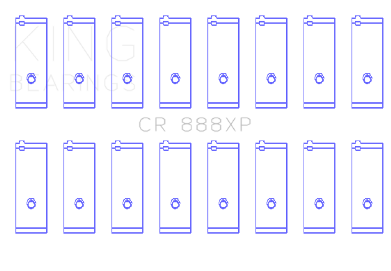 King Engine Bearings Toyota 1Uz-Fe/2Uz-Fe/3Uz-Fe (Size +0.50mm) Connecting Rod Bearing Set - CR888XP0.5 Photo - Primary