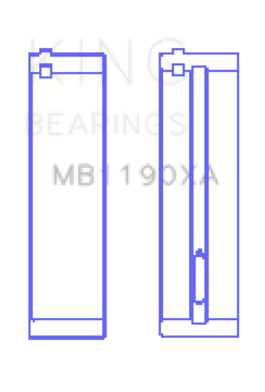 King Engine Bearings Mercedes Benz Om611.960/981/821/962/966 (Size +0.50mm) Main Bearing Set - MB1190XA0.5 Photo - Primary