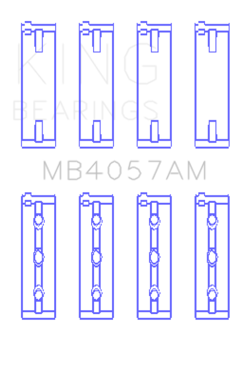 King Engine Bearings Honda C27A4 (Size +0.75mm) Main Bearing Set - MB4057AM0.75 Photo - Primary