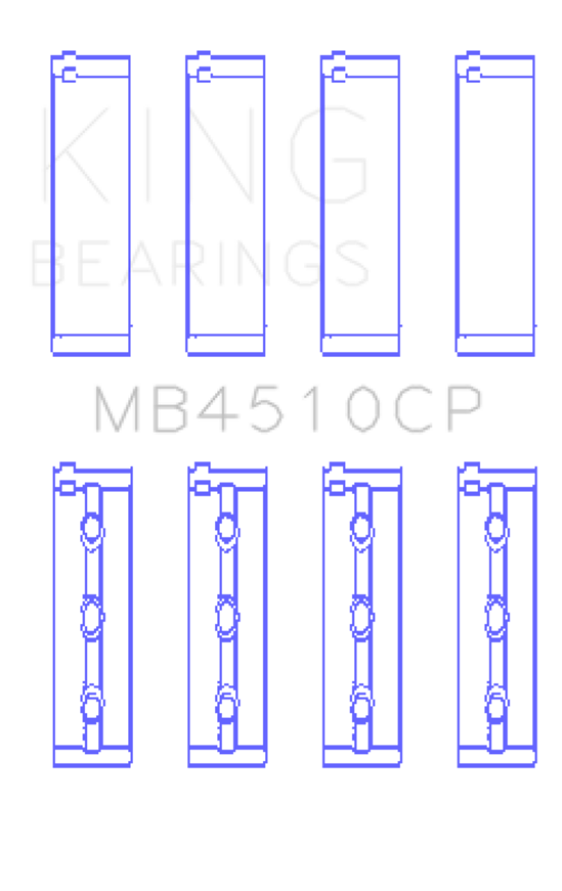 King Engine Bearings Nissan Vq40DE (Size +0.50mm) Main Bearing Set - MB4510CP0.5 Photo - Primary