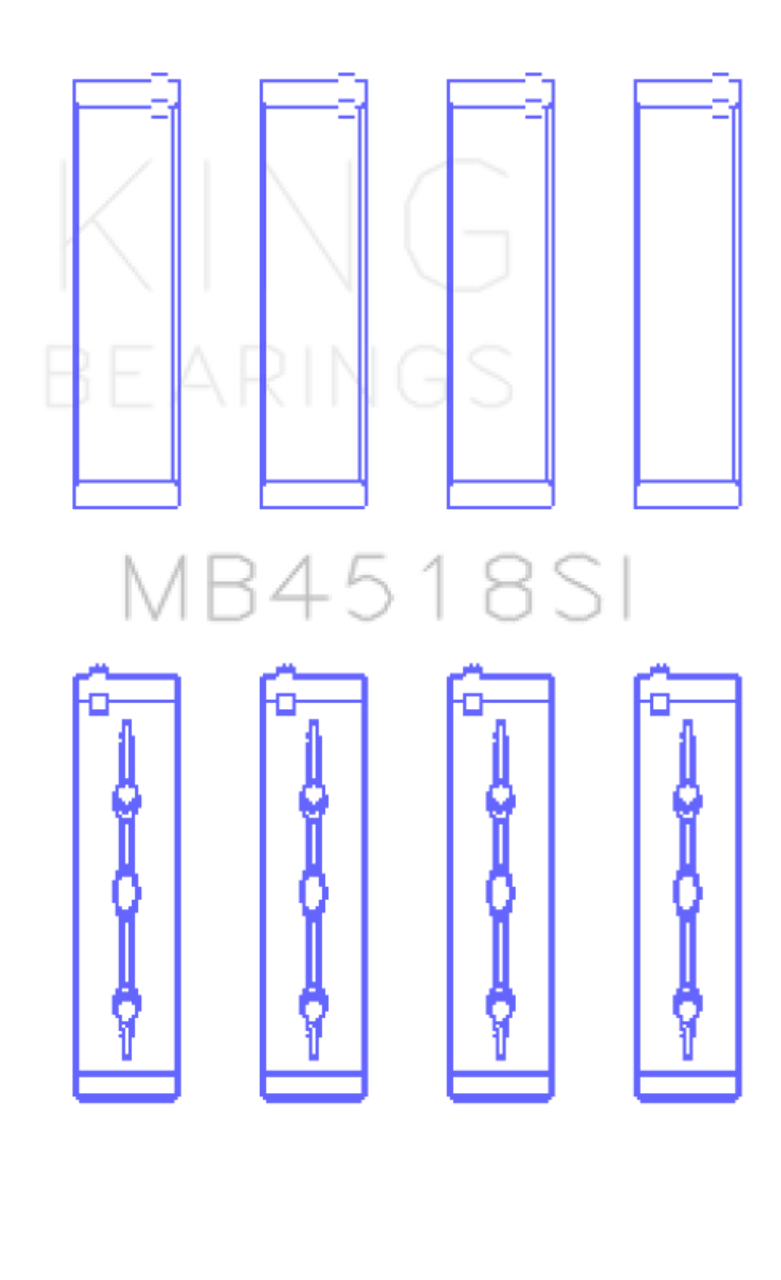 King Engine Bearings Chrysler Pentastar 3.6L Erb V6 (Size +0.50mm) Main Bearing Set - MB4518SI0.5 Photo - Primary