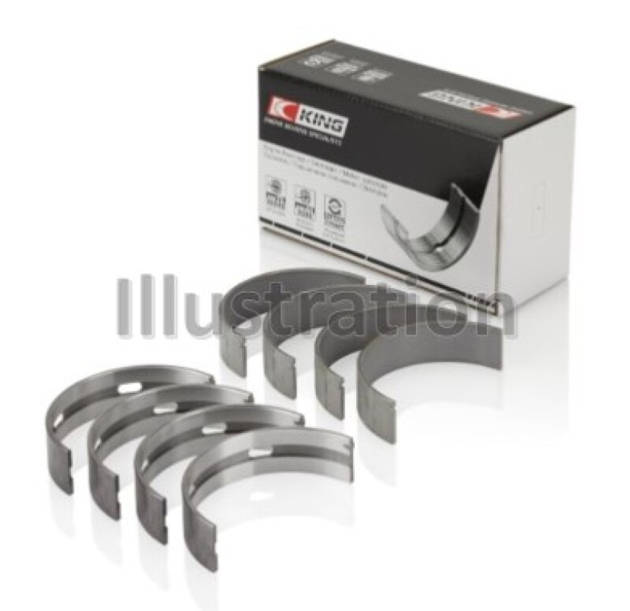 King Engine Bearings Nissan Vq20DE/Vq25Dd/Vq30DE/Dd/DET/Vq35DE (Size +0.25mm) Main Bearing Set - MB4542CA0.25 Photo - Primary