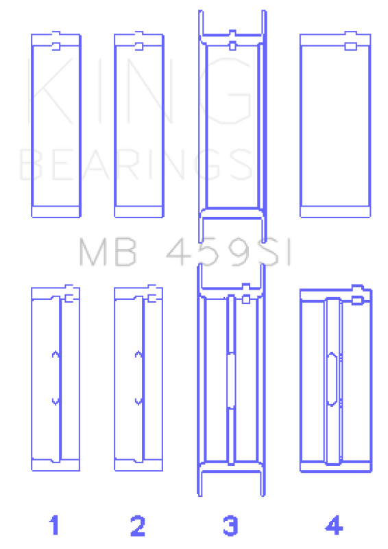 King Engine Bearings Ford V-6 183. (Size +0.50mm) Main Bearing Set - MB459SI0.5 Photo - Primary