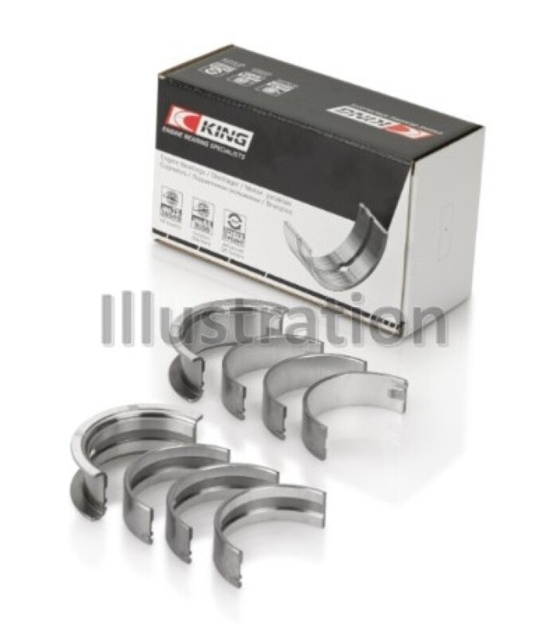 King Engine Bearings Subaru Justy 1987-1990 (Size +0.75mm) Main Bearing Set - MB461AM0.75 Photo - Primary