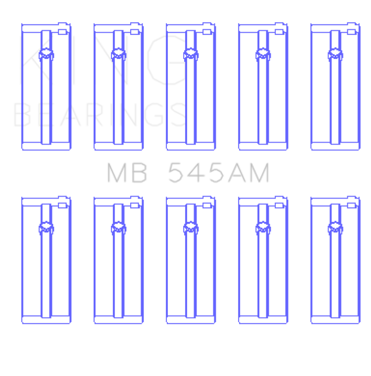 King Engine Bearings Ford N4A/Ne/L/N/Jcc/Lcj/Lse (Size +0.25mm) Main Bearing Set - MB545AM0.25 Photo - Primary