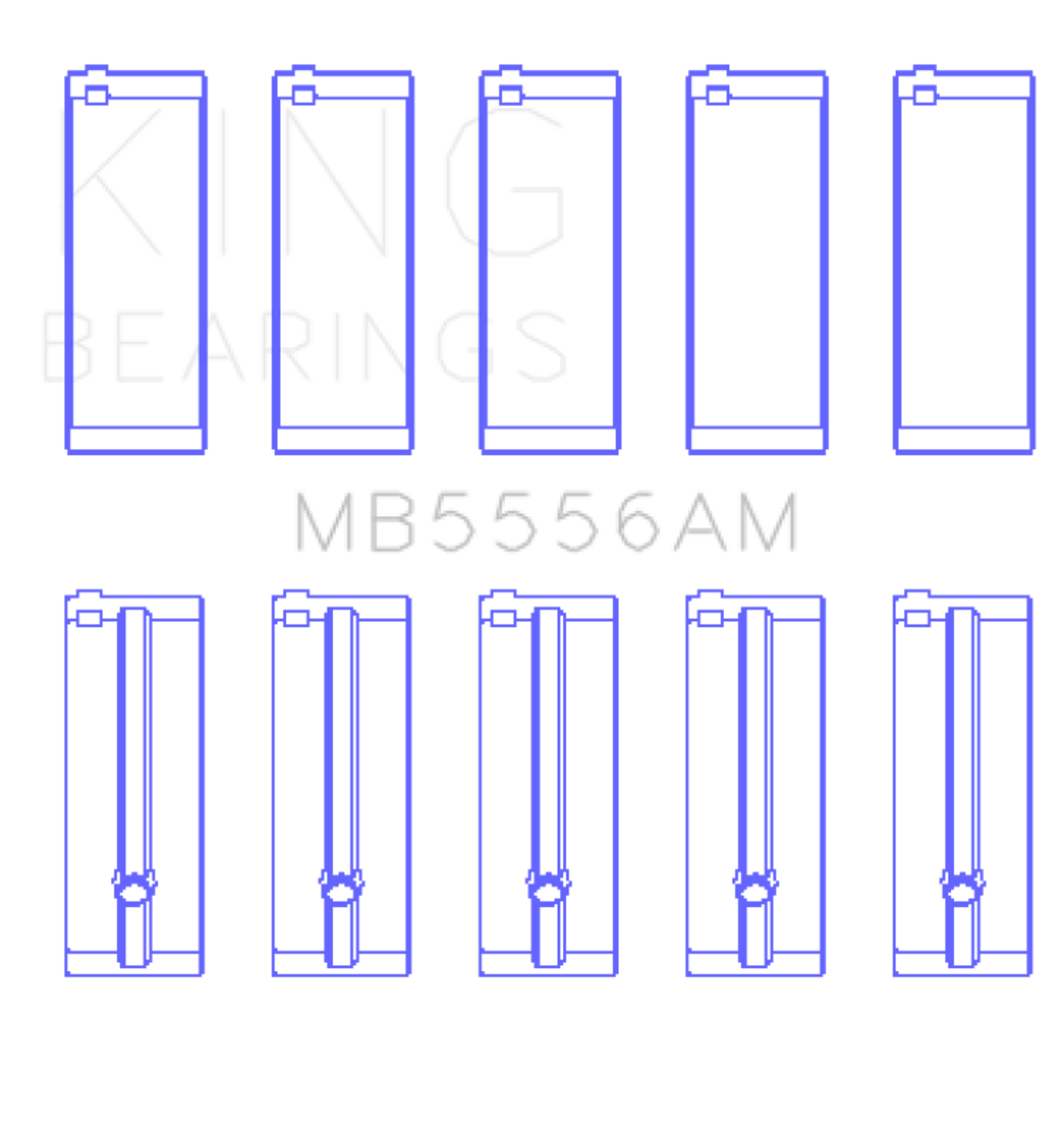 King Engine Bearings Suzuki G-13 (Size +0.50mm) Main Bearing Set - MB5556AM0.5 Photo - Primary