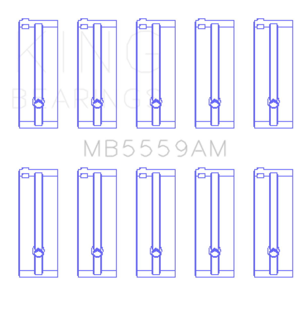 King Engine Bearings Isuzu 4Zb1 (Size +0.25mm) Main Bearing Set - MB5559AM0.25 Photo - Primary