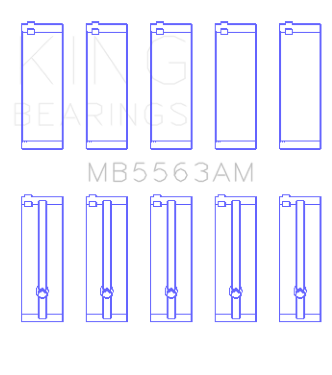 King Engine Bearings Toyota 3Y (Size +0.25mm) Main Bearing Set - MB5563AM0.25 Photo - Primary
