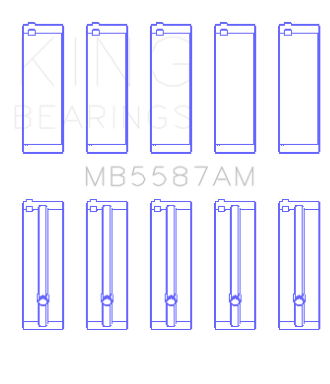 King Engine Bearings Suzuki G15A/G16A/B (Size +0.50mm) Main Bearing Set - MB5587AM0.5 Photo - Primary