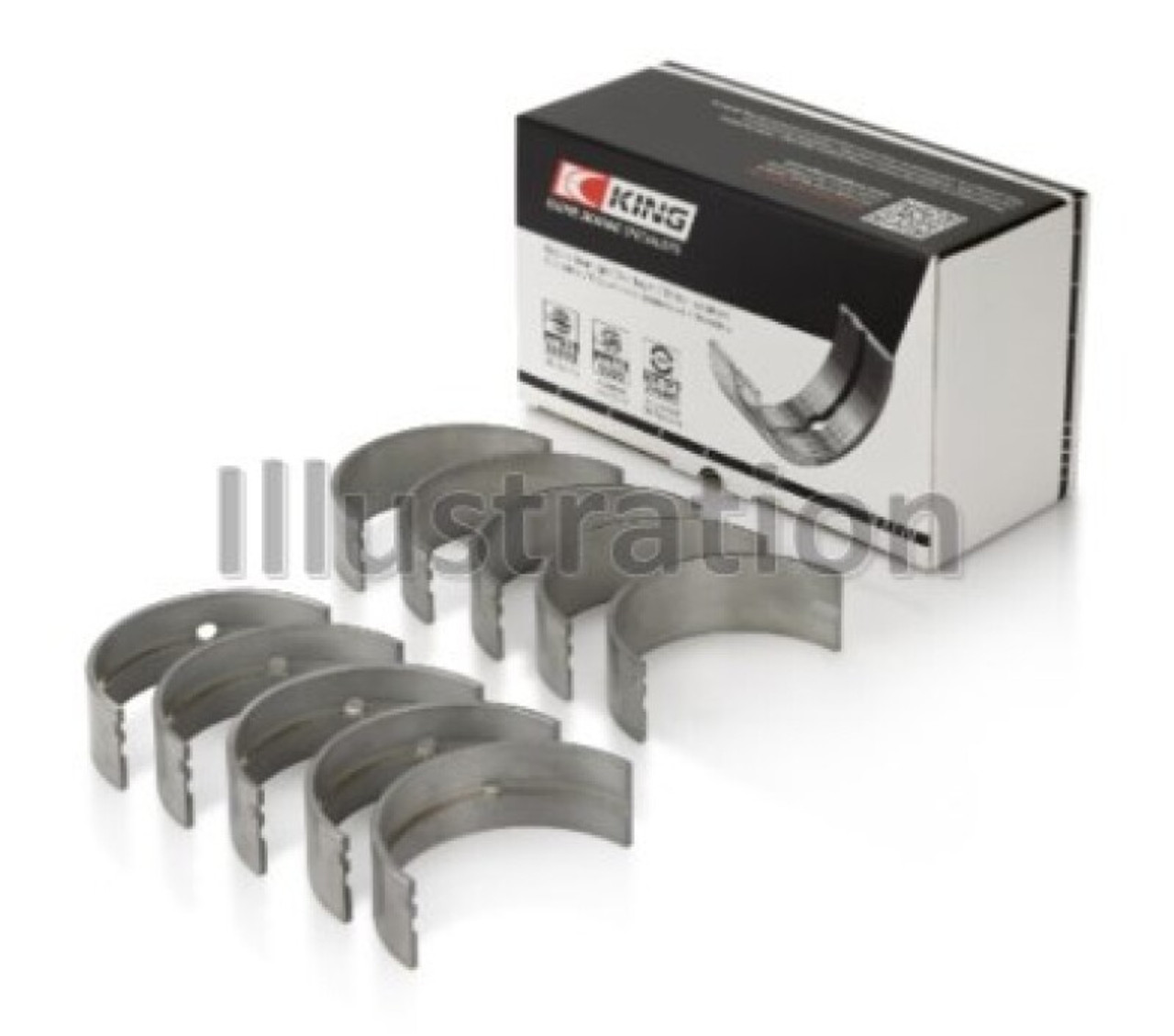 King Engine Bearings Ford 122 Ci Pinto (Size +0.50mm) Main Bearing Set - MB5744CP0.5 Photo - Primary