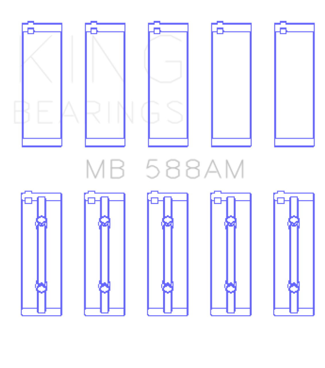 King Engine Bearings Renault C1E/E7F/K7J/C1J/C6J (Size +0.25mm) Main Bearing Set - MB588AM0.25 Photo - Primary